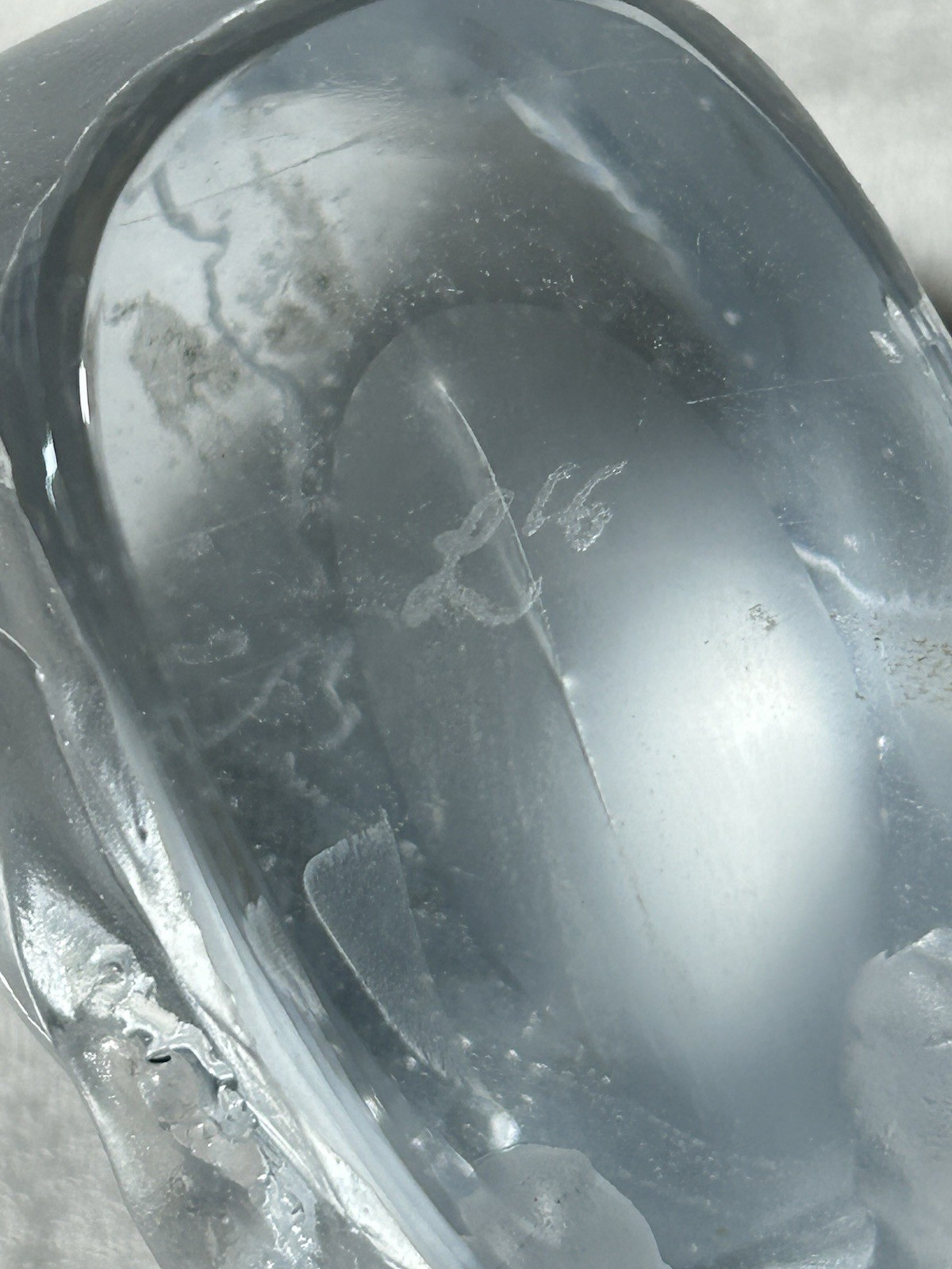 Art Glass Crystal Skull Artist Signed