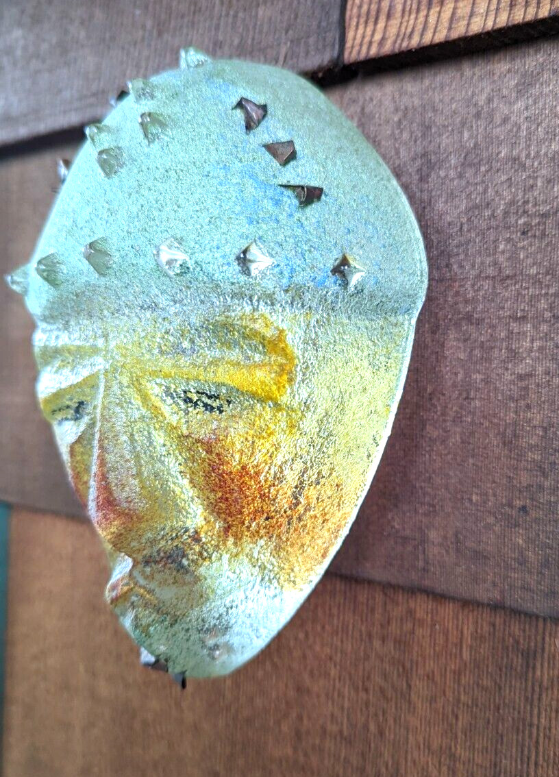 Art Glass Mask – Signed by Diane Ferland – Cassandre Handmade Canada – Colorful