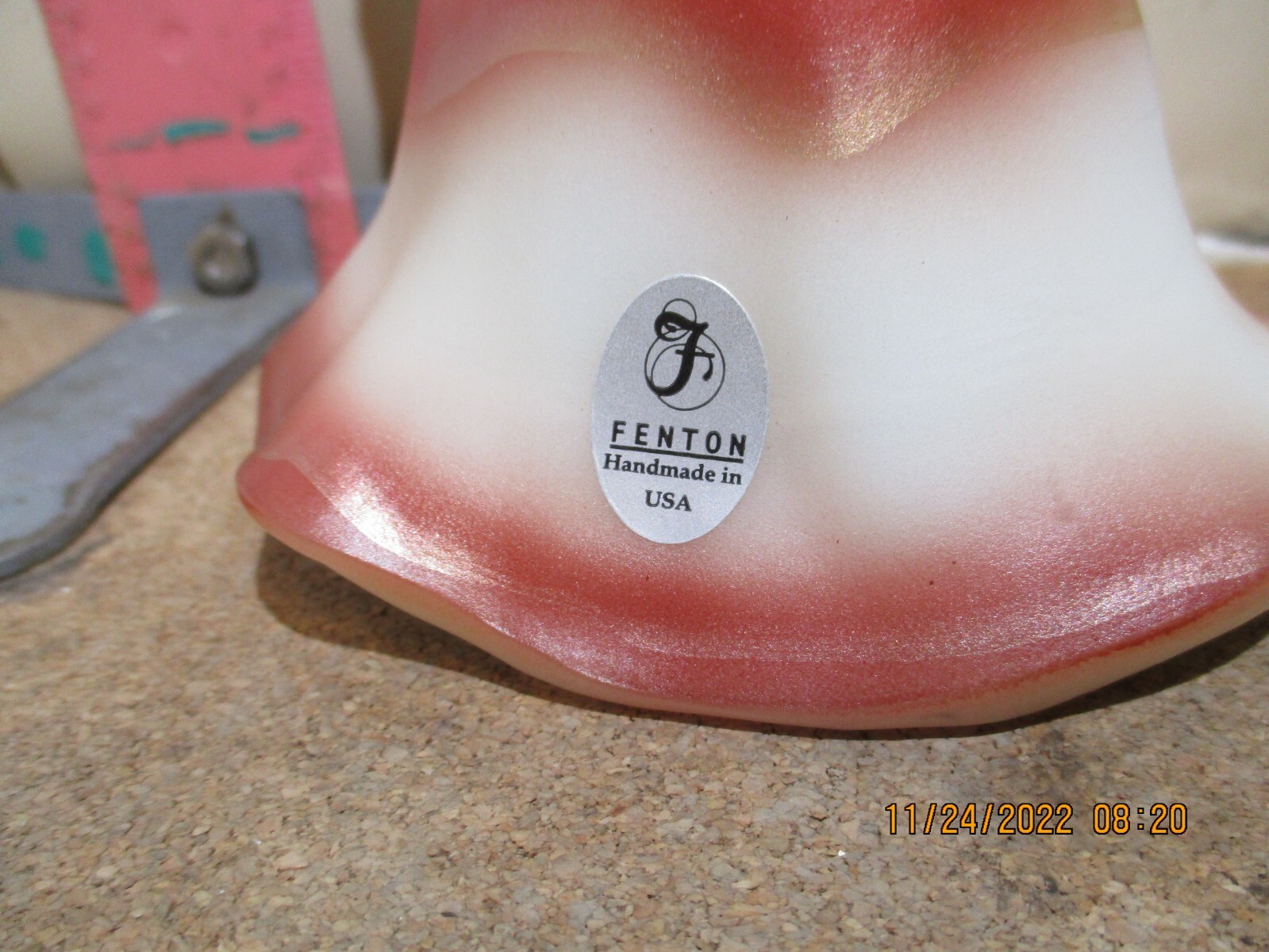 FENTON HAND PAINTED , 1ST EDITION PATRIOTIC LADY-SIGNED SHELLY FENTON