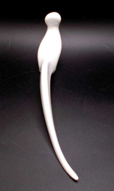 Vintage Royal Dux Jaroslav Jezek Porcelain Bird Figurine MCM Abstract White