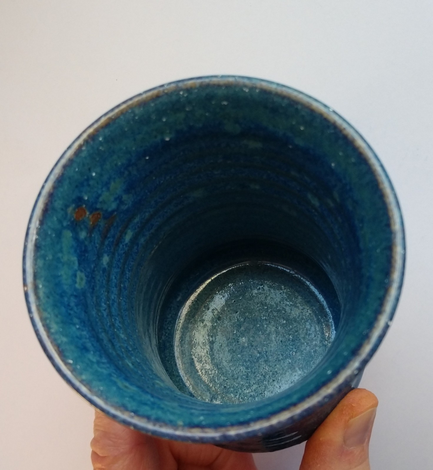 4.25in Studio Pottery Vase Signed by Artist in 1982