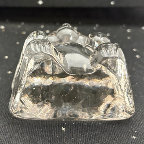 Imperial /Lenox Glass Clear Gummy Bear Figurine/Paper Weight USA 4″ 1980’s 11oz.