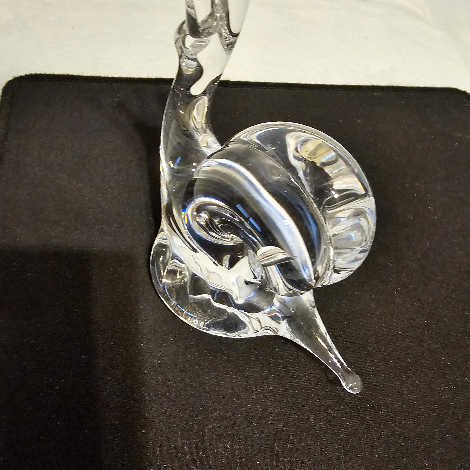 Murano Italy Glass Snail MCM V Nason And C Murano Sticker On Bottom 4×4.5×2.5in