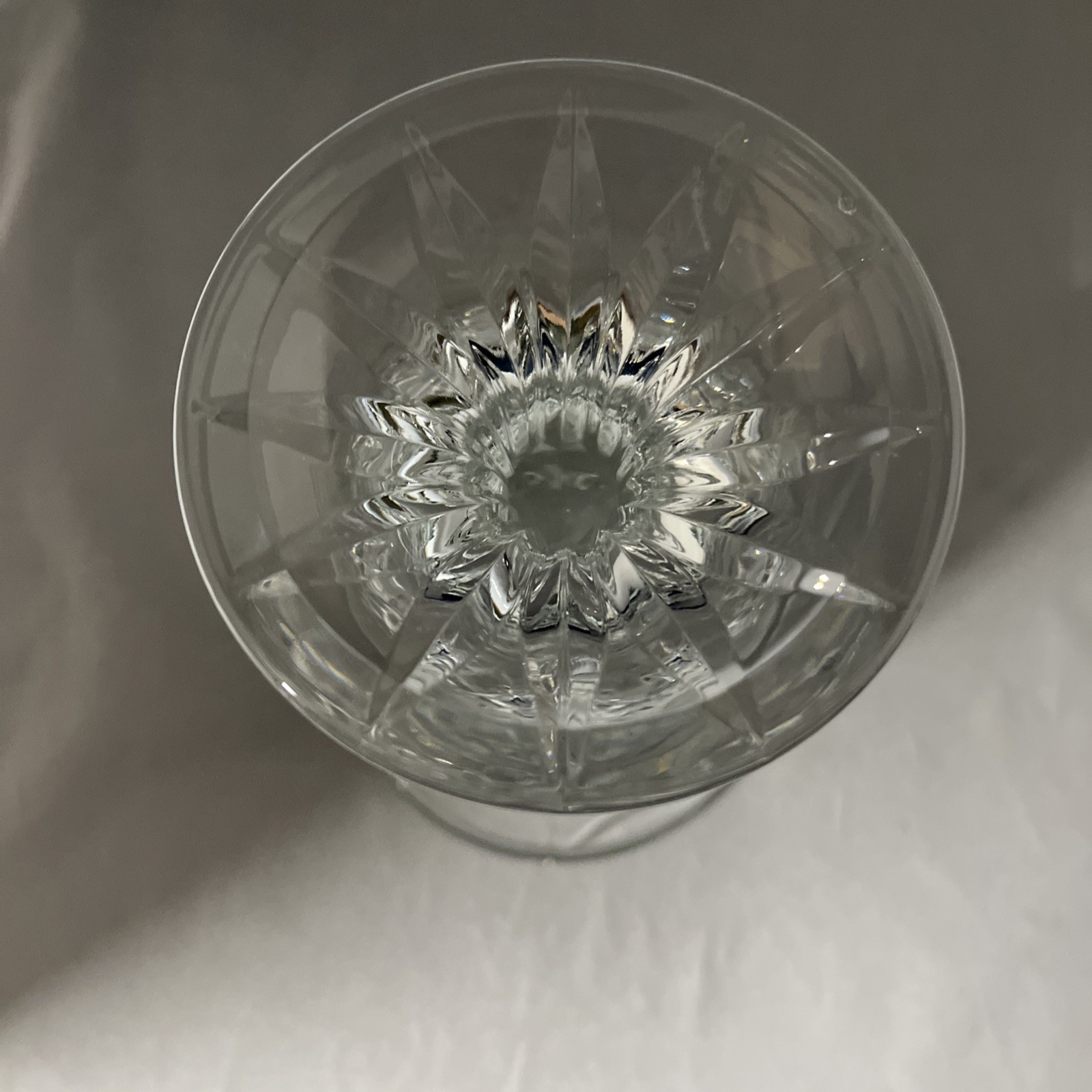 Vintage Godinger Lexington Crystal Open Hurricane Candle Holder / Vase(s) 7 1/2″