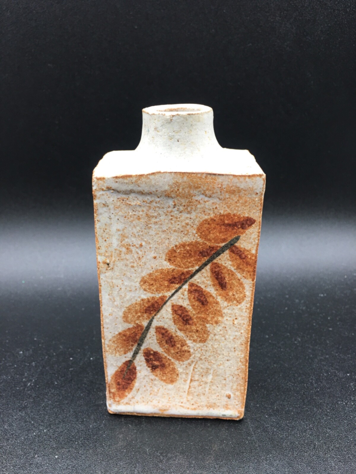 5 1/8” x 2 3/8″ Studio Pottery Vase Hand Crafted Ceramic Stoneware Vintage