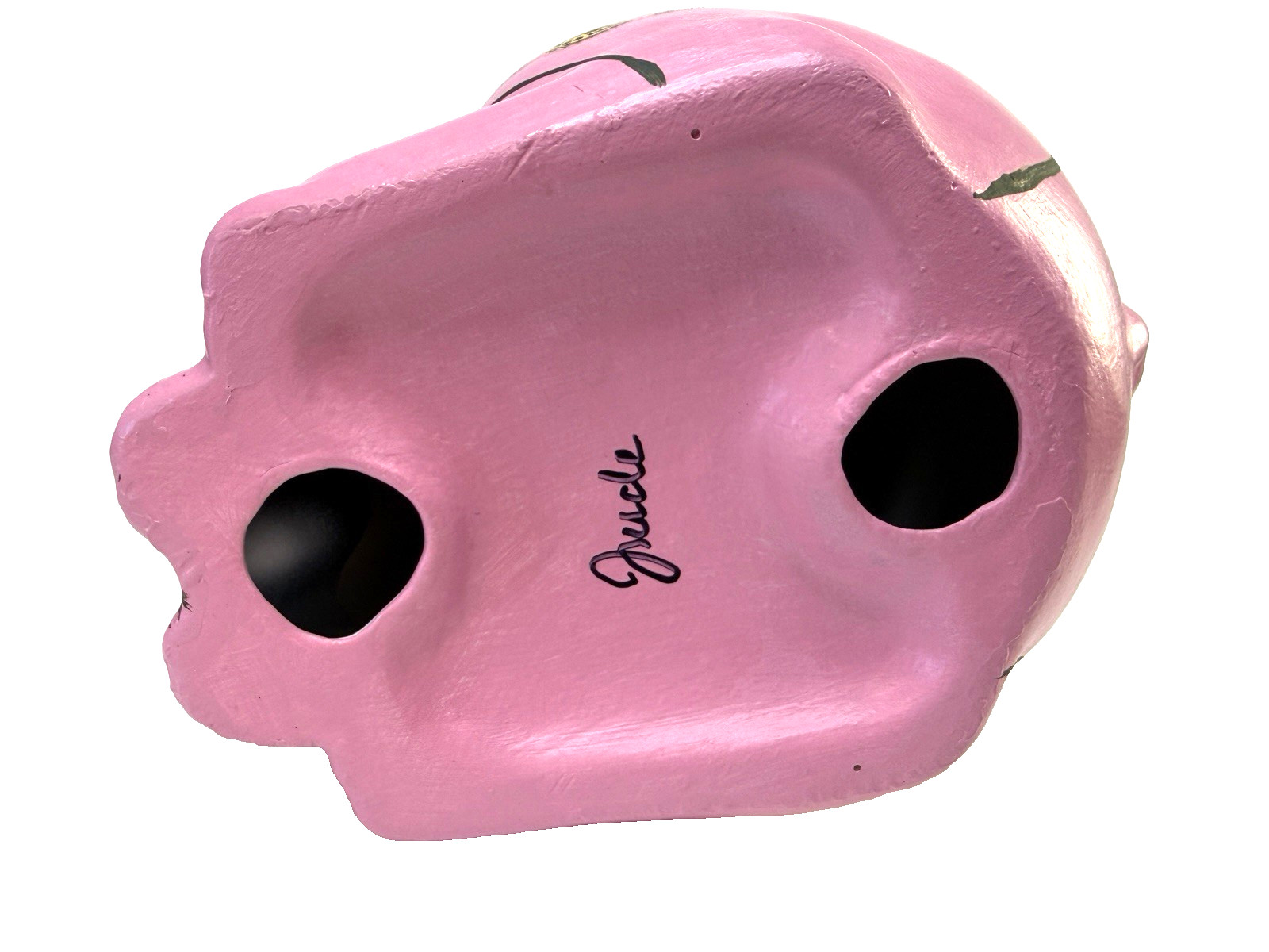 Pink Pig Figurine Handpainted Red Roses Gold Bow Bug Signed – Dopamine Decor
