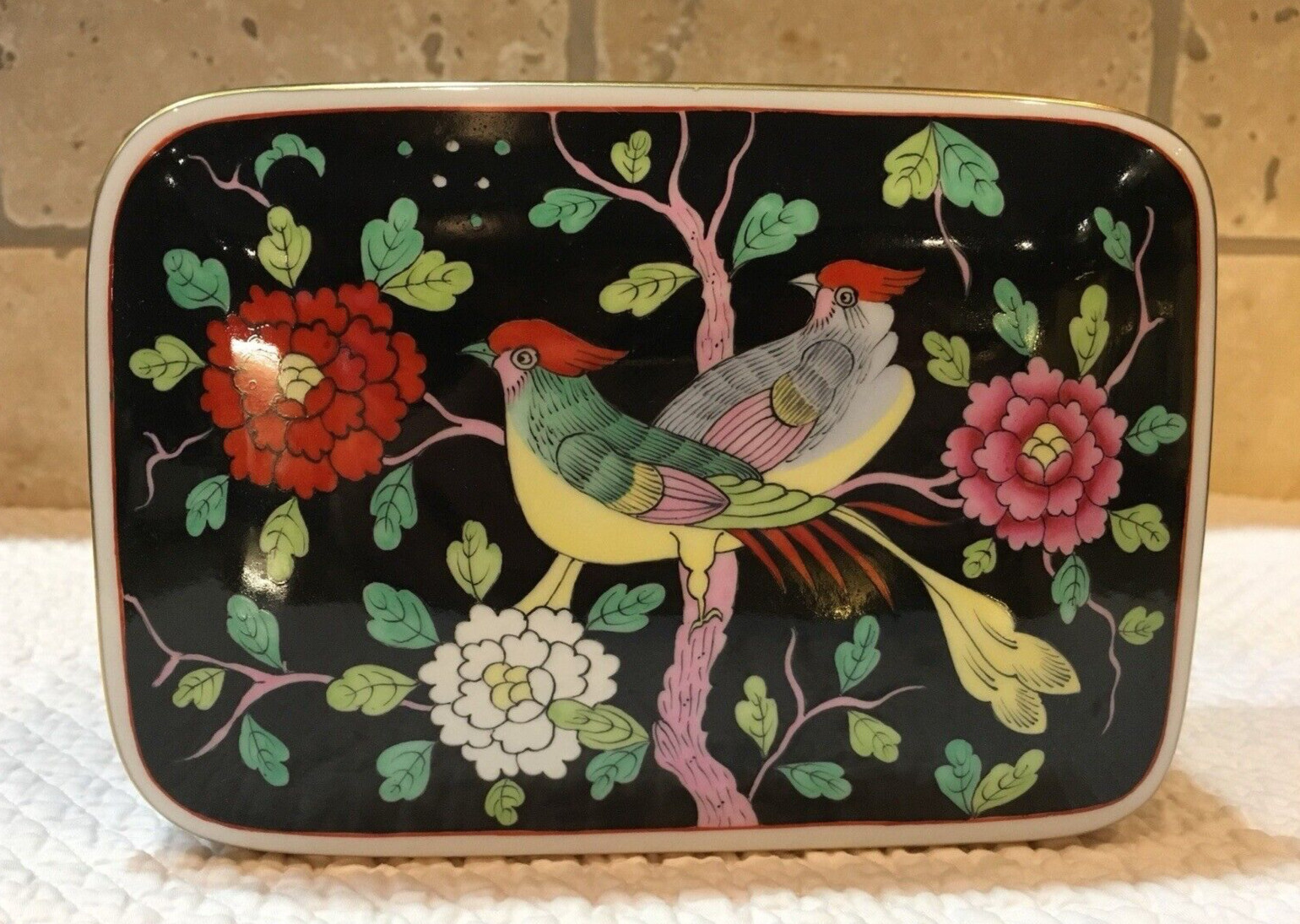 Herend Bonbon / Covered Box 5.5″ L – Macao (MAC) Rare