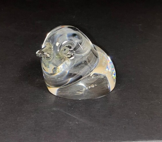 Spode Cut Crystal Art Glass BABY BIRD CHICK Figurine Paperweight West Germany HW