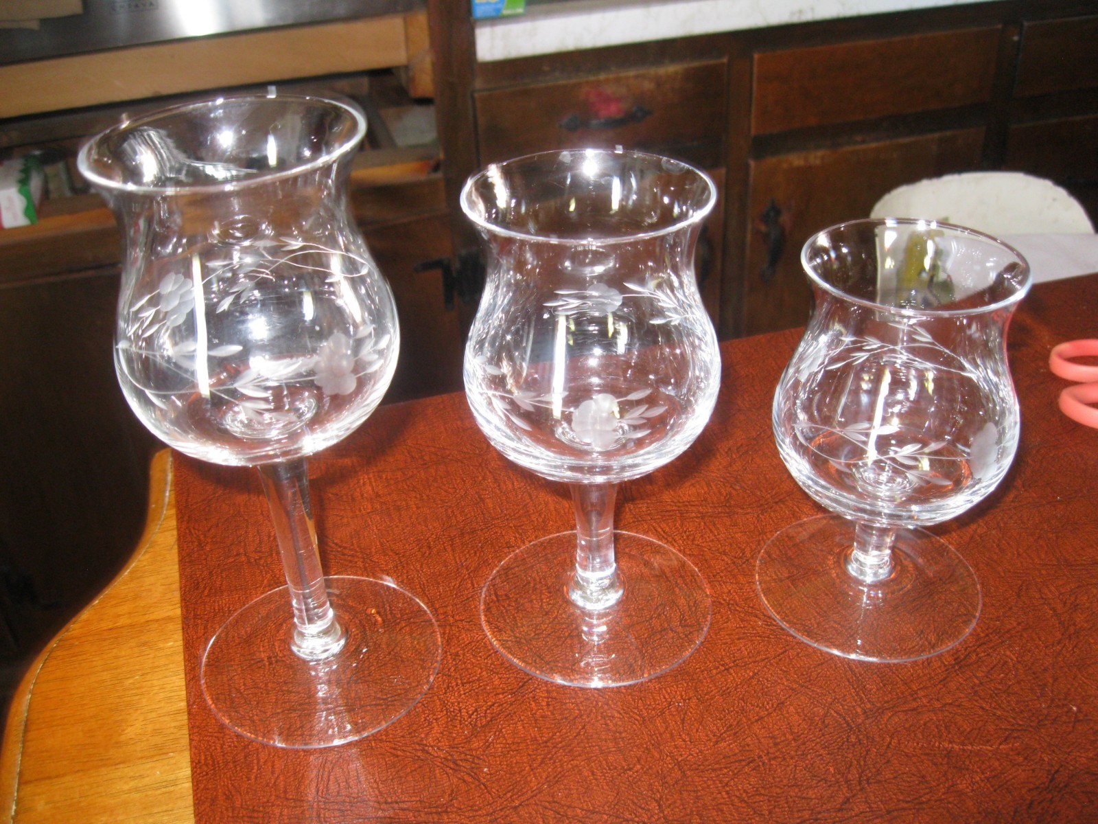 Princess House Heritage 3 Piece Tiered Crystal Votive Candle Holder Set #311