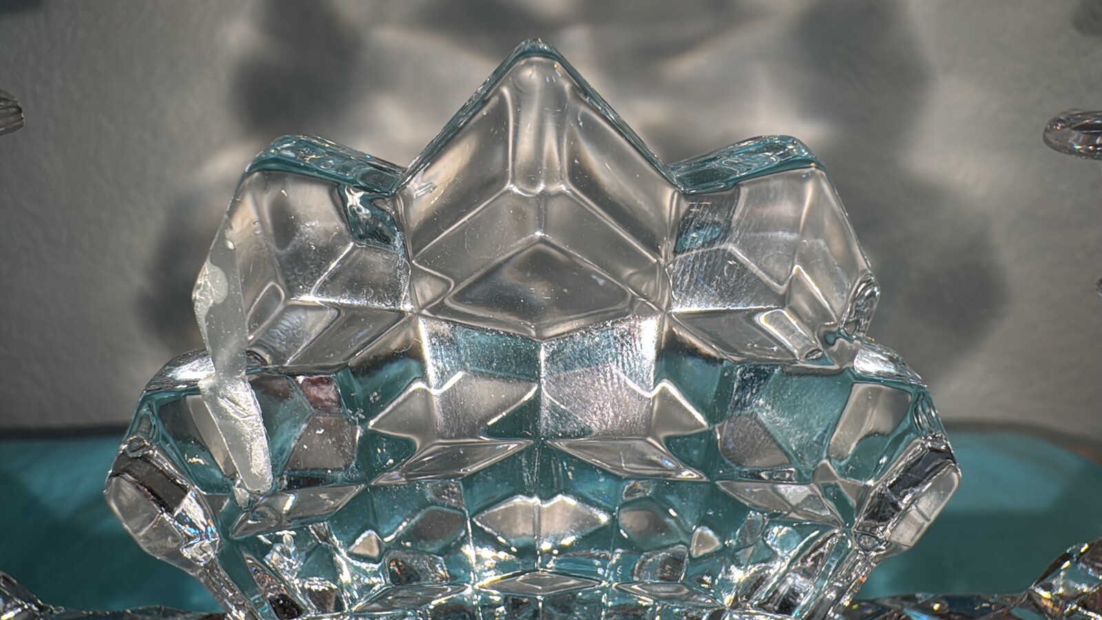 Vintage Fostoria American Cubist Clear Glass Double Candle Holder 8.5” x 4.5” T