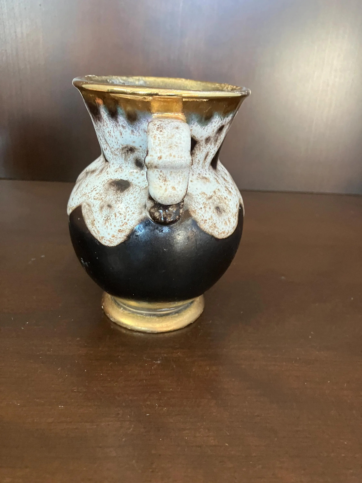 West Germany Vintage Dumler Breiden “Fat Lava” Ceramic Vase 5″