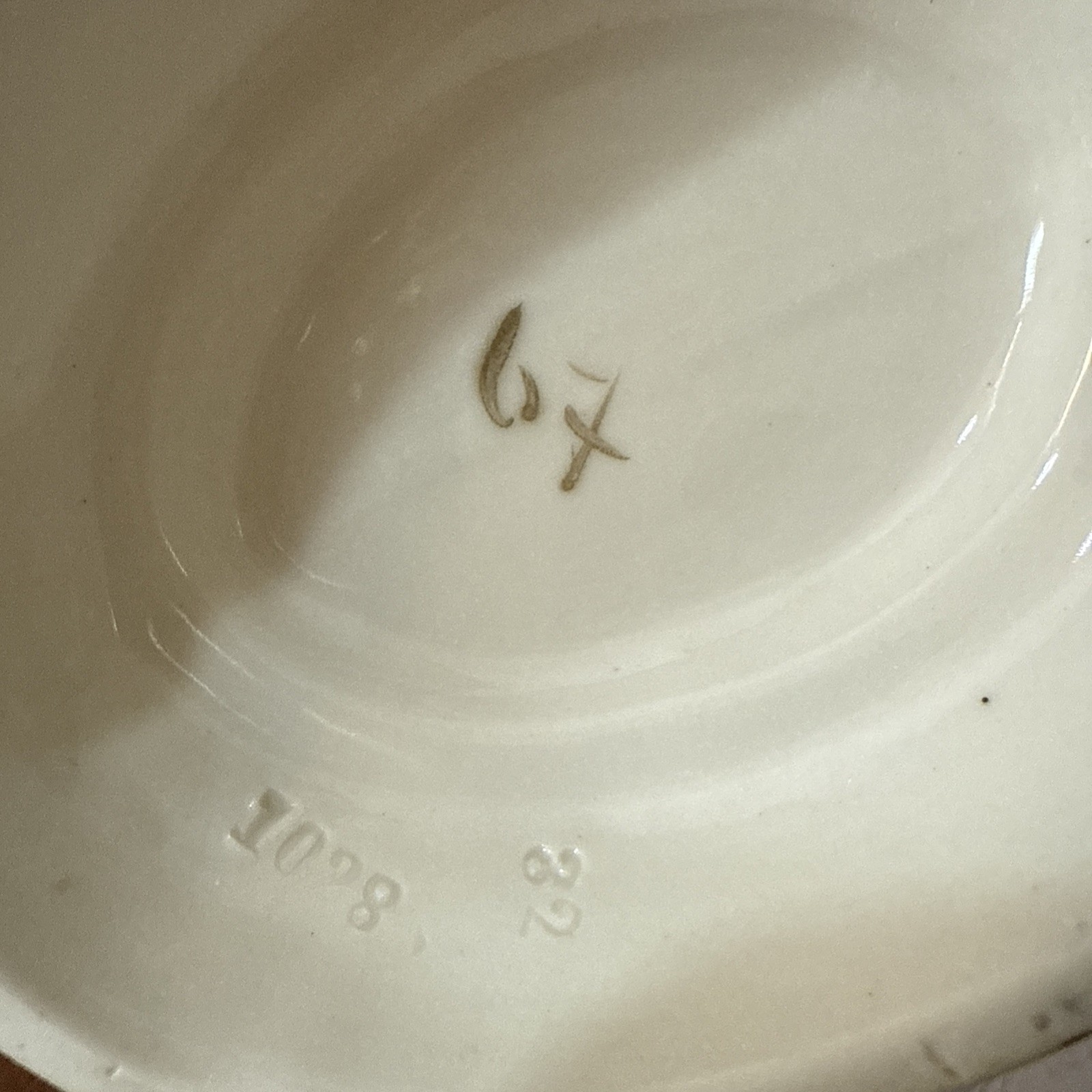 Rare! VTG Ceramic Ewer with Dragon Handle, Floral Design 9.75” Vase 1930-50 s