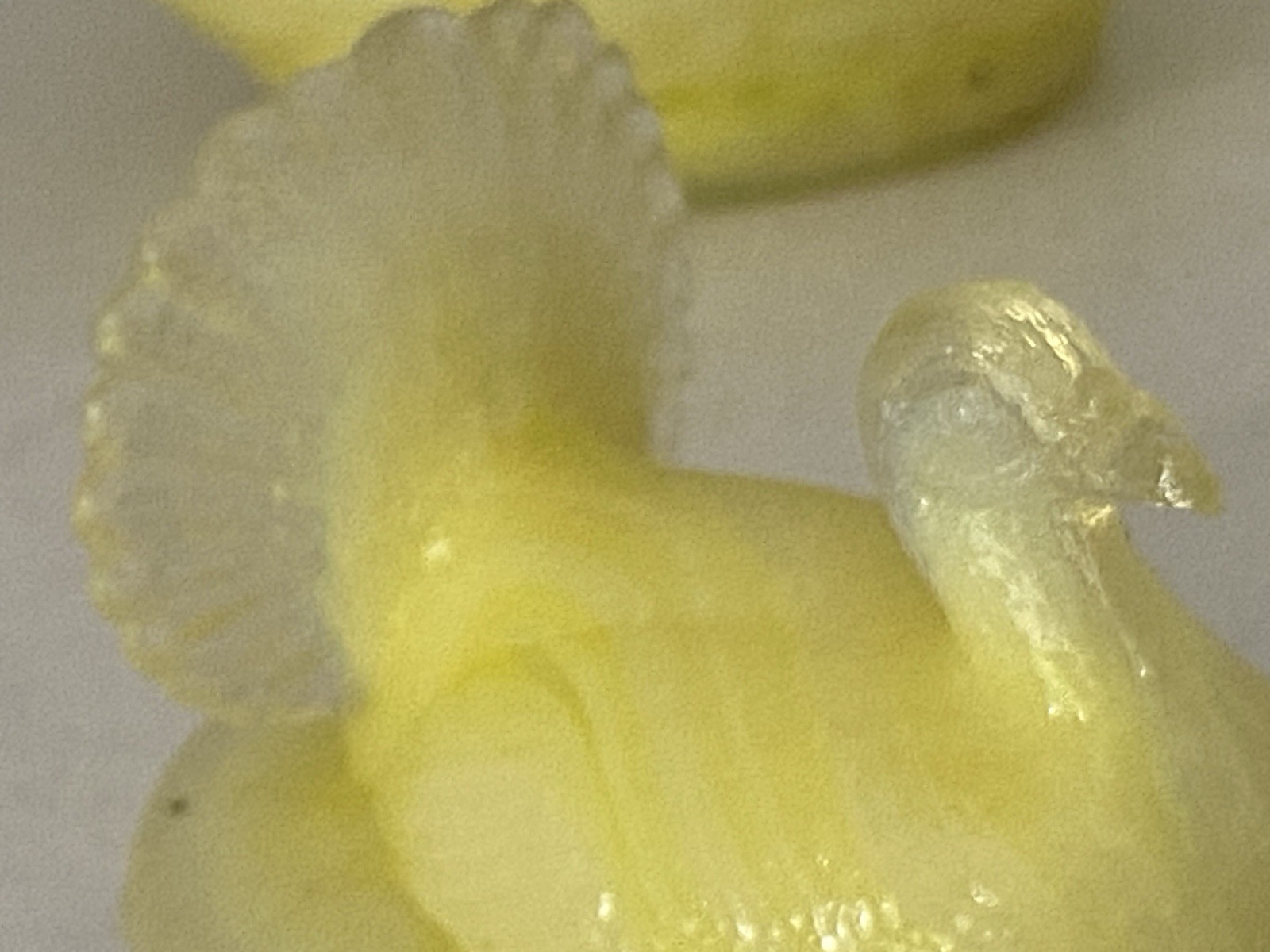 Boyd Glass Turkey Salt on Nest Yellow Lemon Slag Swirl – Boyd’s Glass miniature