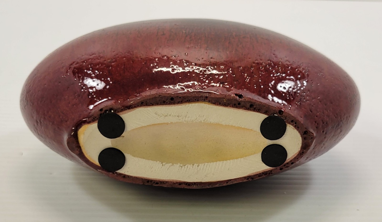 U) Drip Glazed Pottery Tabletop Brown Vase Decor