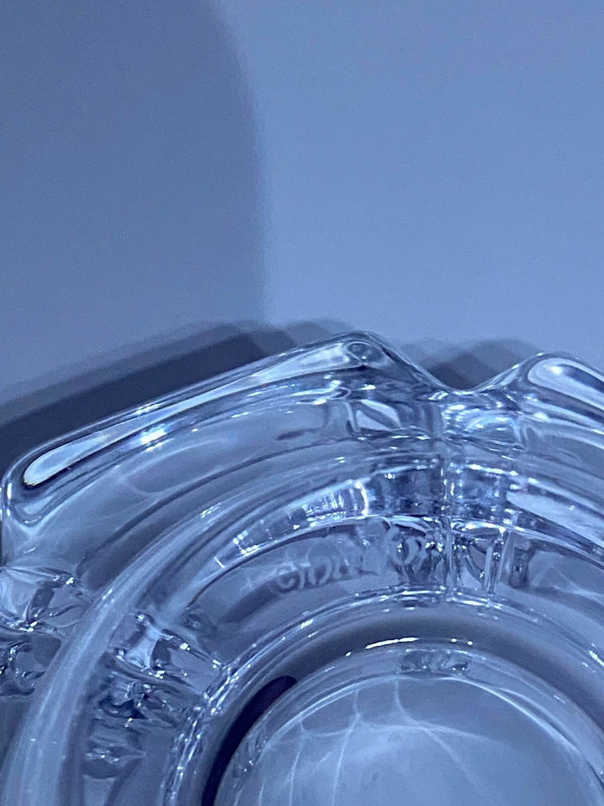 Orrefors Fleur Crystal Bowl Signed made in Sweden 3.25″ high 4.75″ across Corona