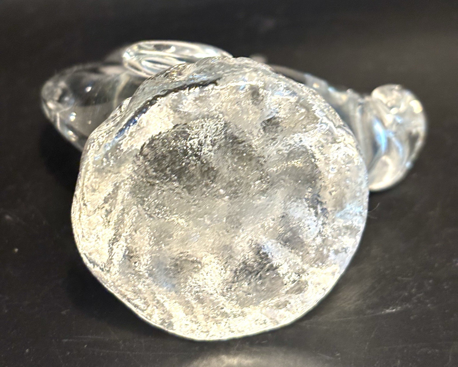 Vintage ICET Art Glass Fish Figurine Clear Made in Venezuela 6.5 in