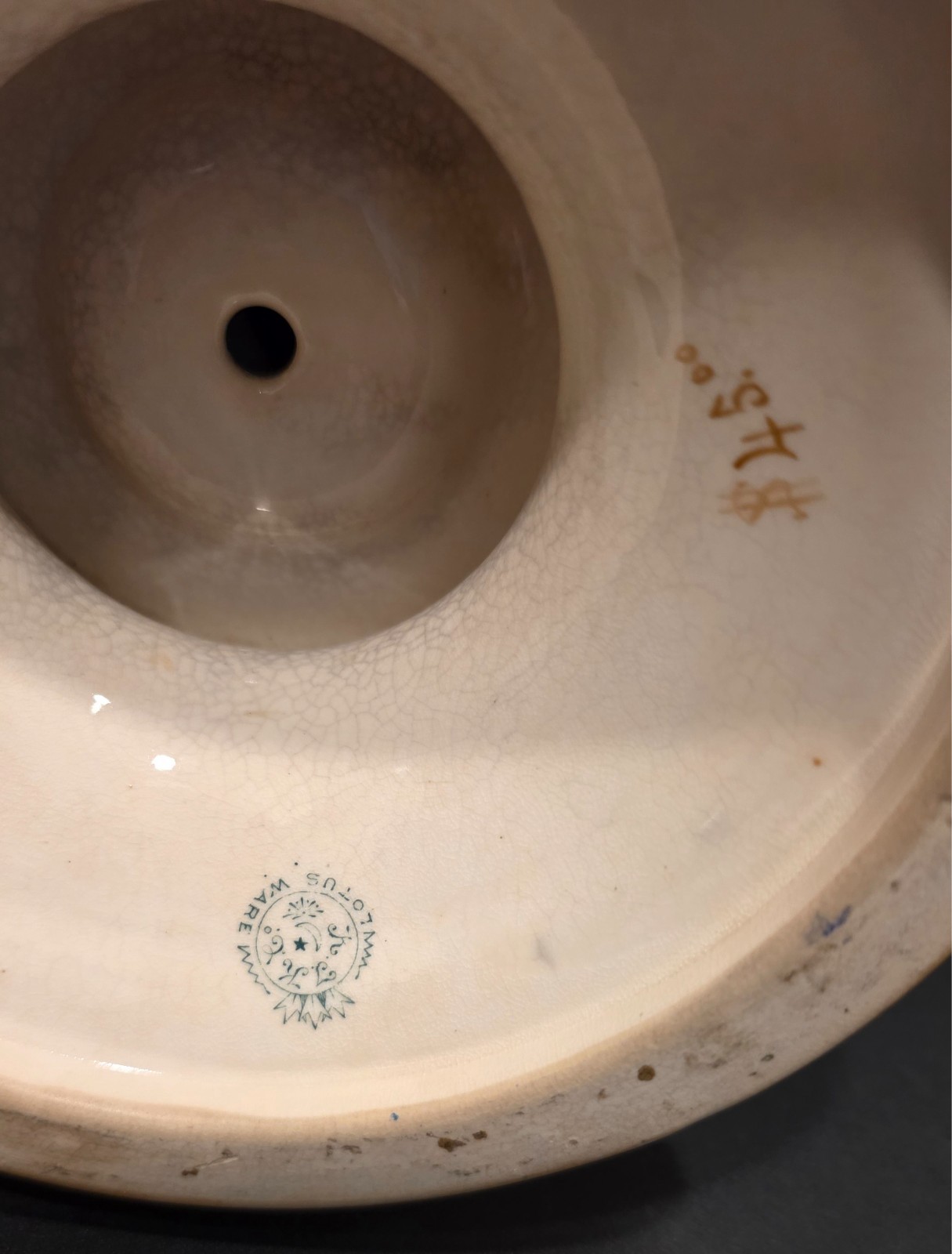 KTK Lotus Ware IONIAN VASE Knowles Taylor Filigreed medallions BEADED chain