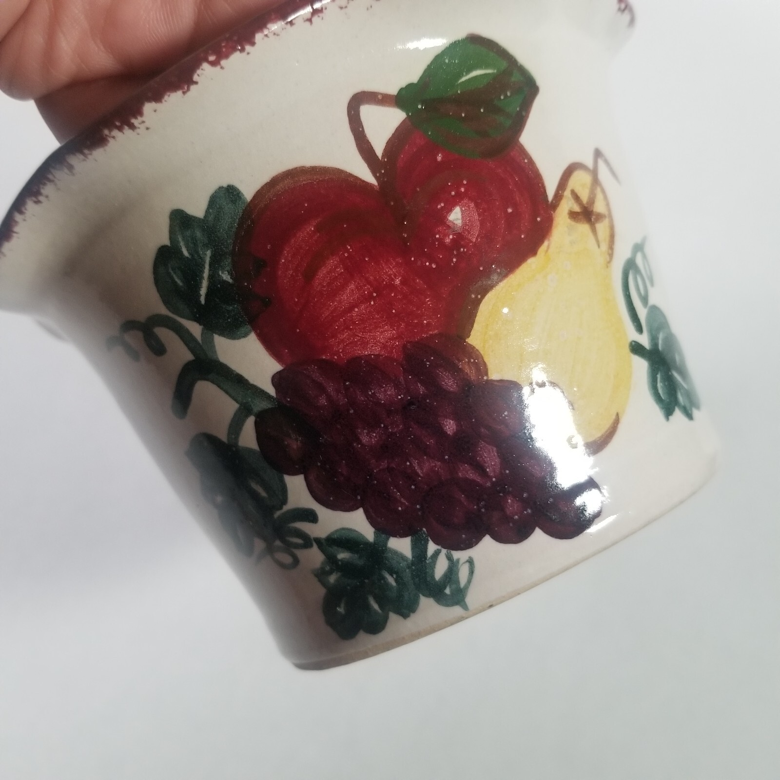 Nichols Pottery NC Dish Planter Fruit Fluted Bowl 5.5″ Diameter Signed 1999