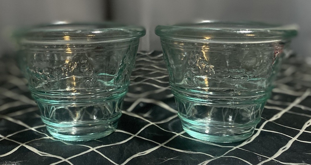 Replacement Vetreria Etrusca Set 2 Rocks Juice Glasses With Green #2 8 oz