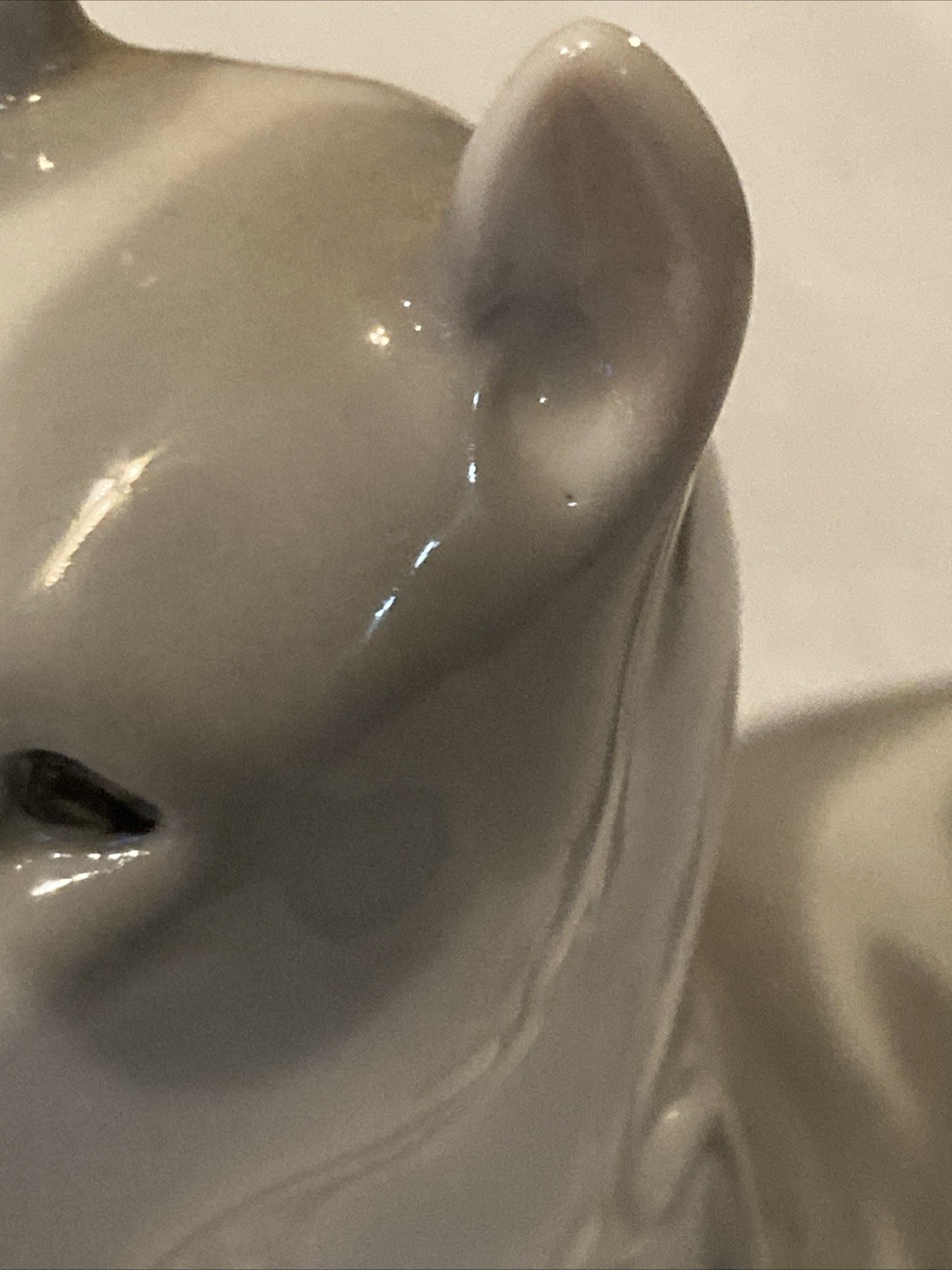 Vintage Lomonosov Porcelain GREAT DANE Gray/White Ceramic Figurine Dog