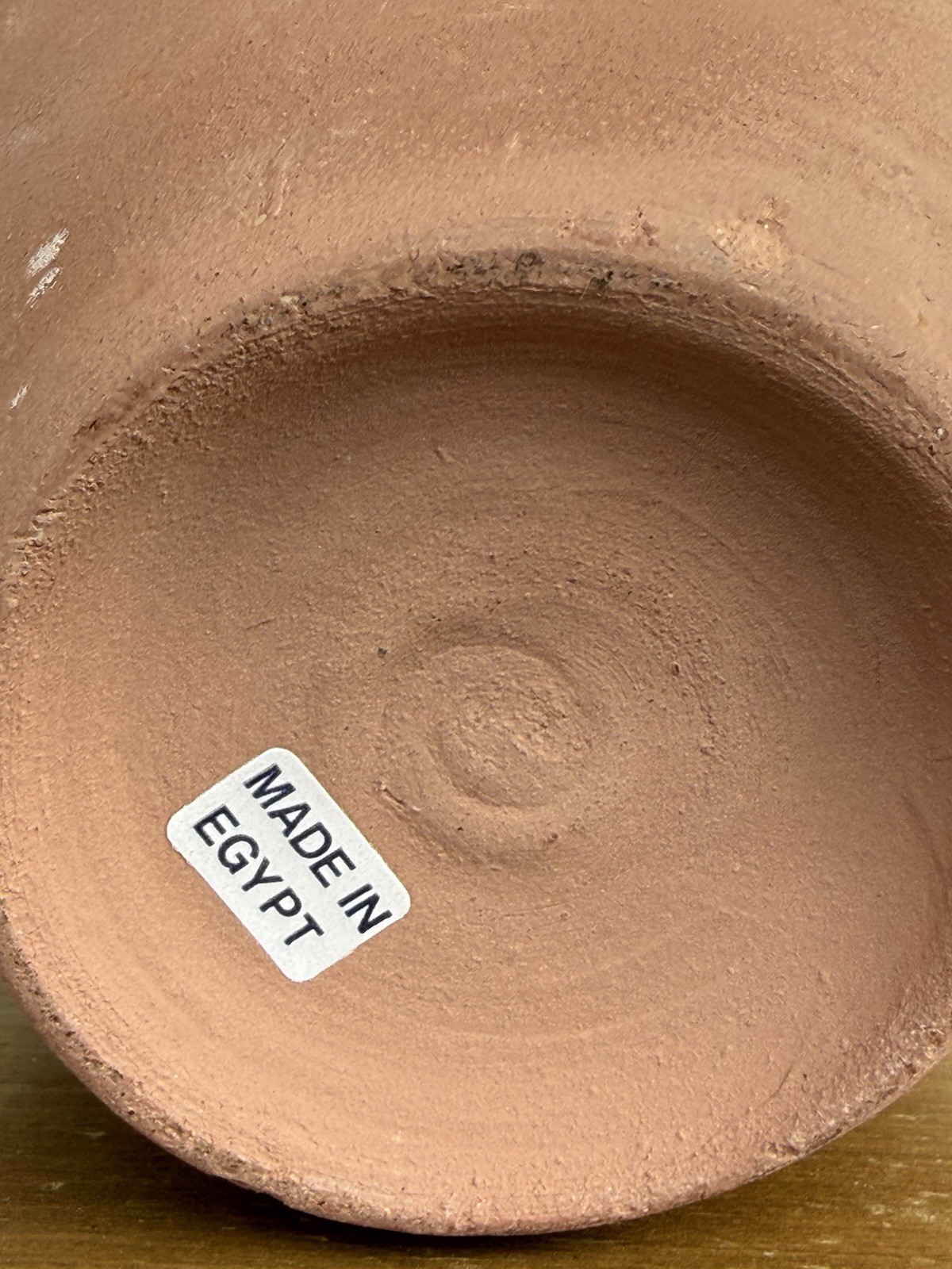 Vintage Terracotta Amphora Vase Made in Egypt Rustic Clay Jug County House Decor