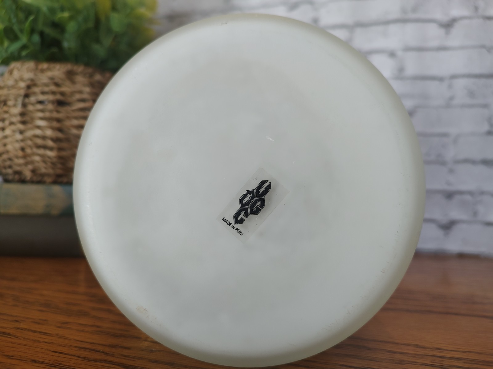 Hurricane Vase Norleans Fine Frosted Porcelain Gold Rim Made In Italy
