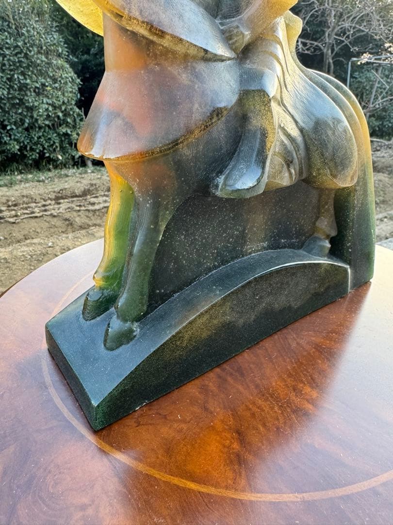 Daum France pâte de verre Large Knight Statue Sword Missing Limited 15/150