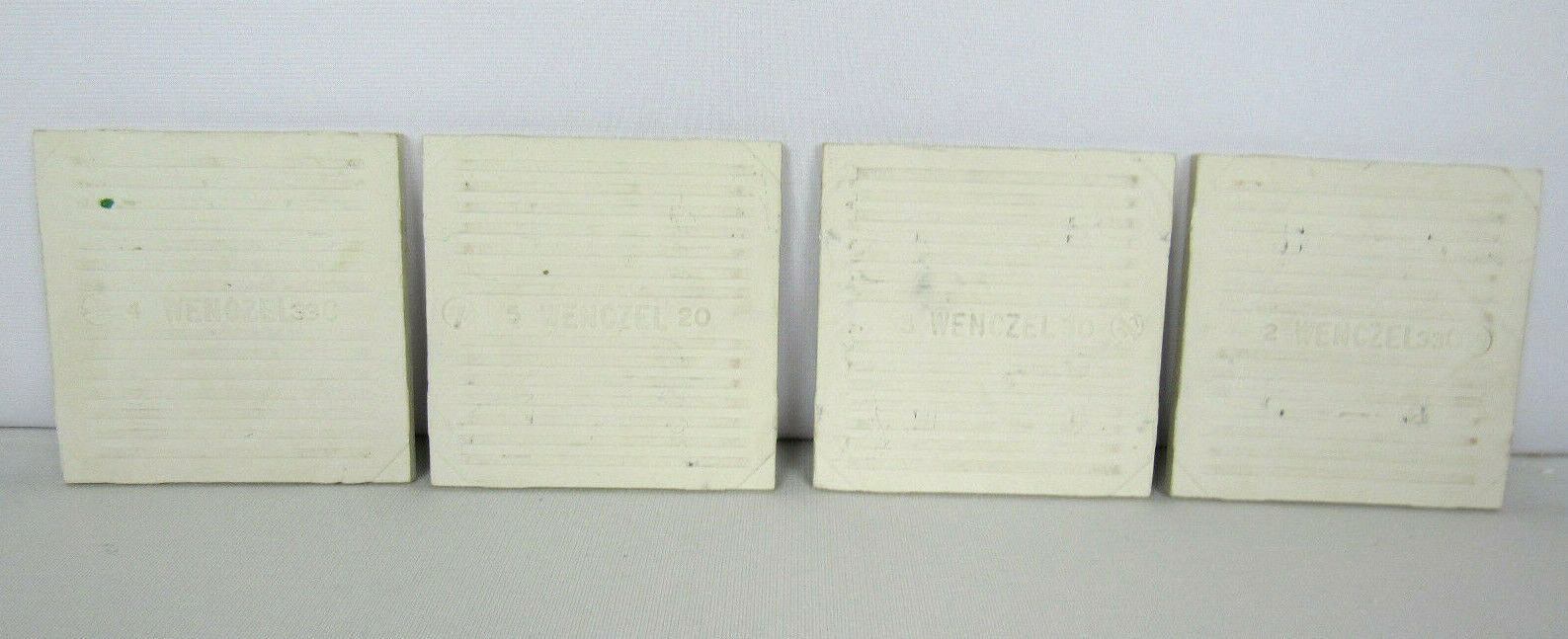 SET OF 4 VTG WENCZEL SPANISH BULLFIGHTER TILES 4 5/16″ by 4 5/16″