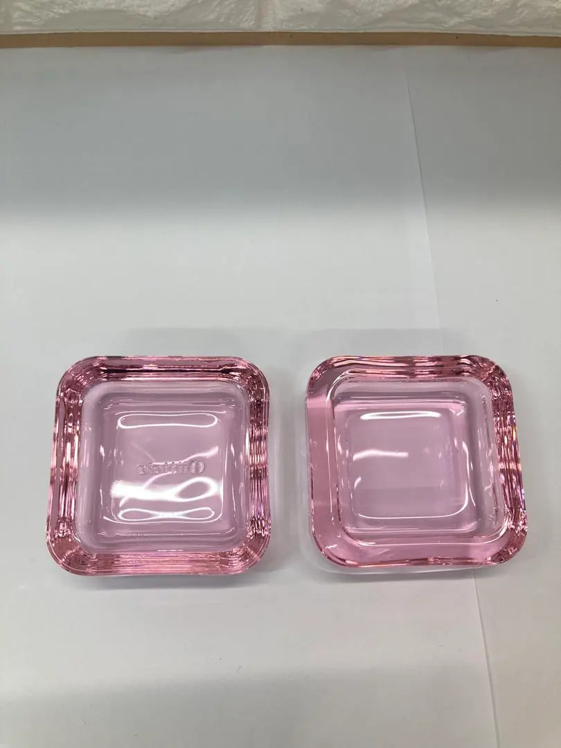 Iittala Vitriini Yellow Pink Rose Olive Trinket Box 6cm x 6cm 3 Set Rare Used FS