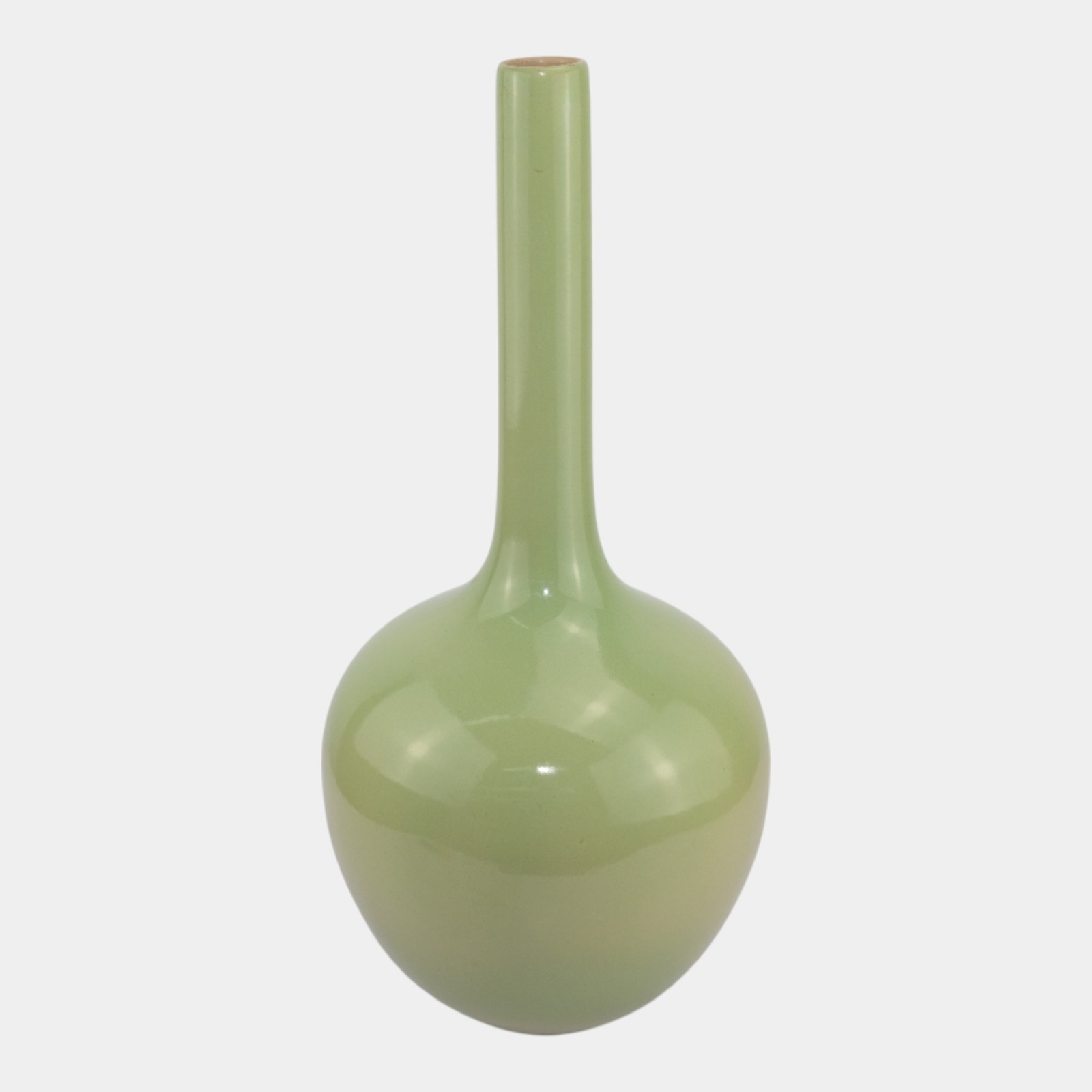 Gonder Imperial Line Celadon Green Mid Century Modern Long Neck Floor Vase 531