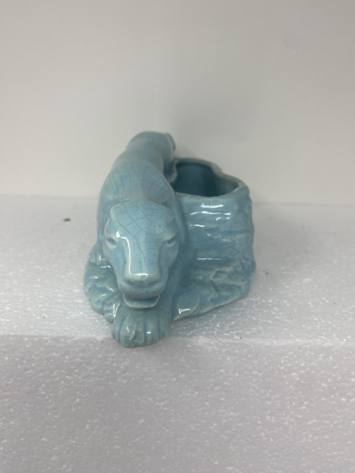 Charming Vintage Panther/Jaguar Planter, 9″, Not McCoy but?
