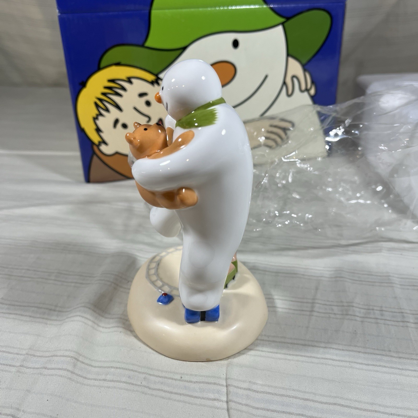 Vintage Coalport Characters The Snowman Dancing with Teddy 1st Edition 2001 New