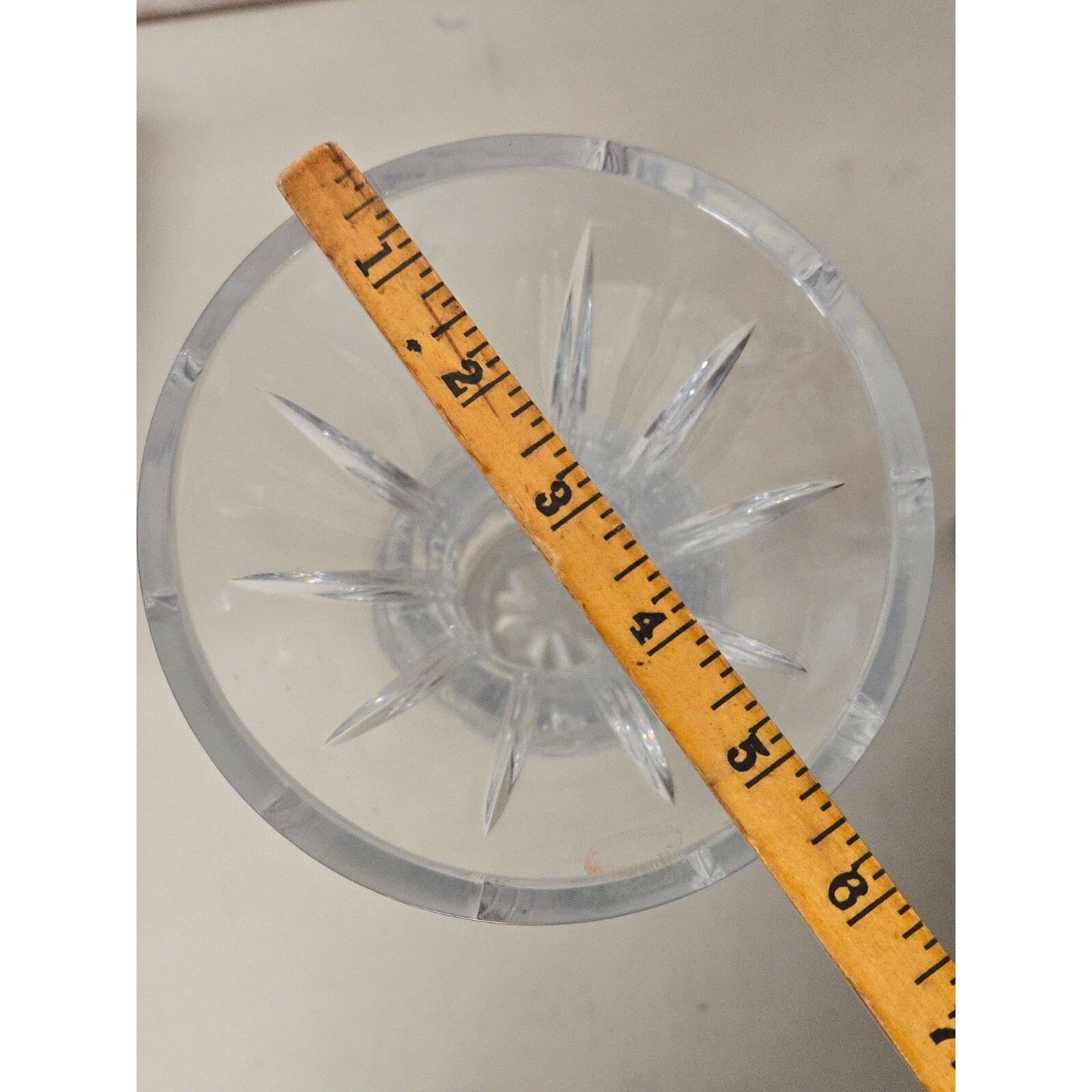 Heavy Lead Cut Crystal Clear 15″ Vase Made in Solvenia Sticker
