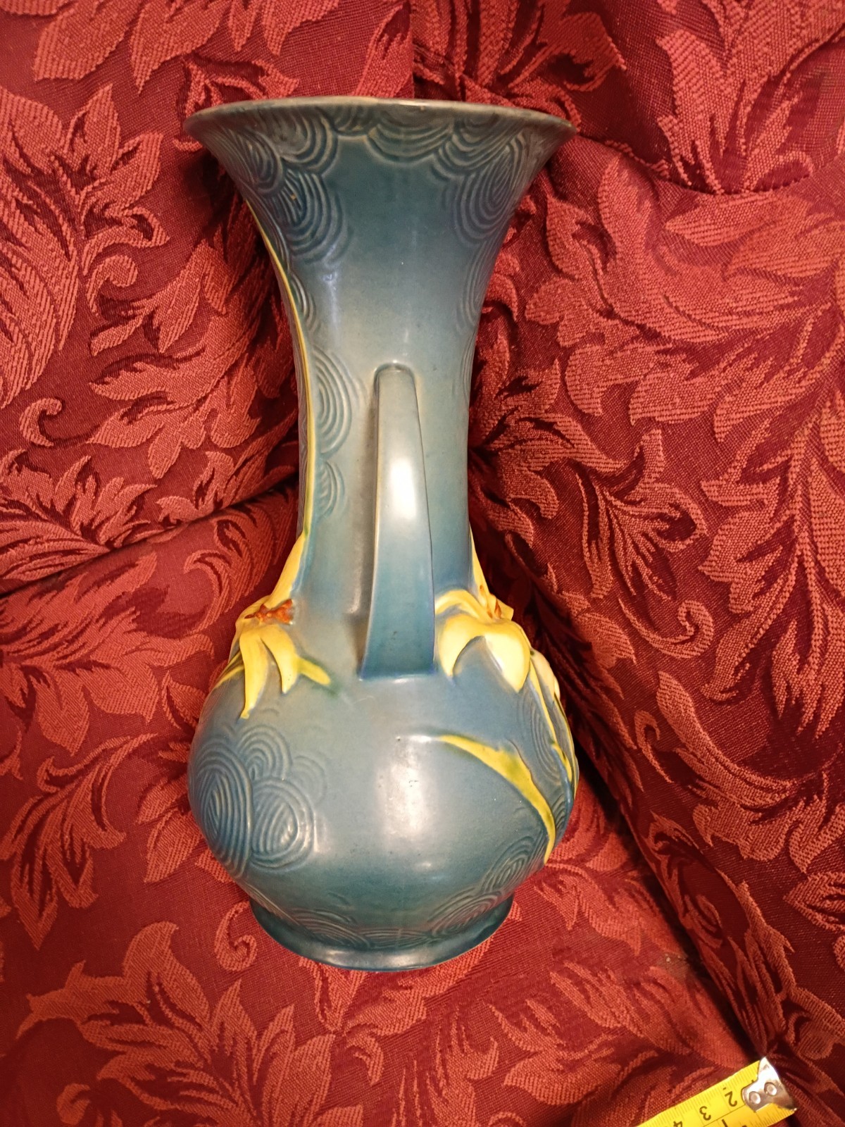 Roseville Zephyr Lily Pottery Basket Vase 395 10 137 10 Easter Basket Lilies