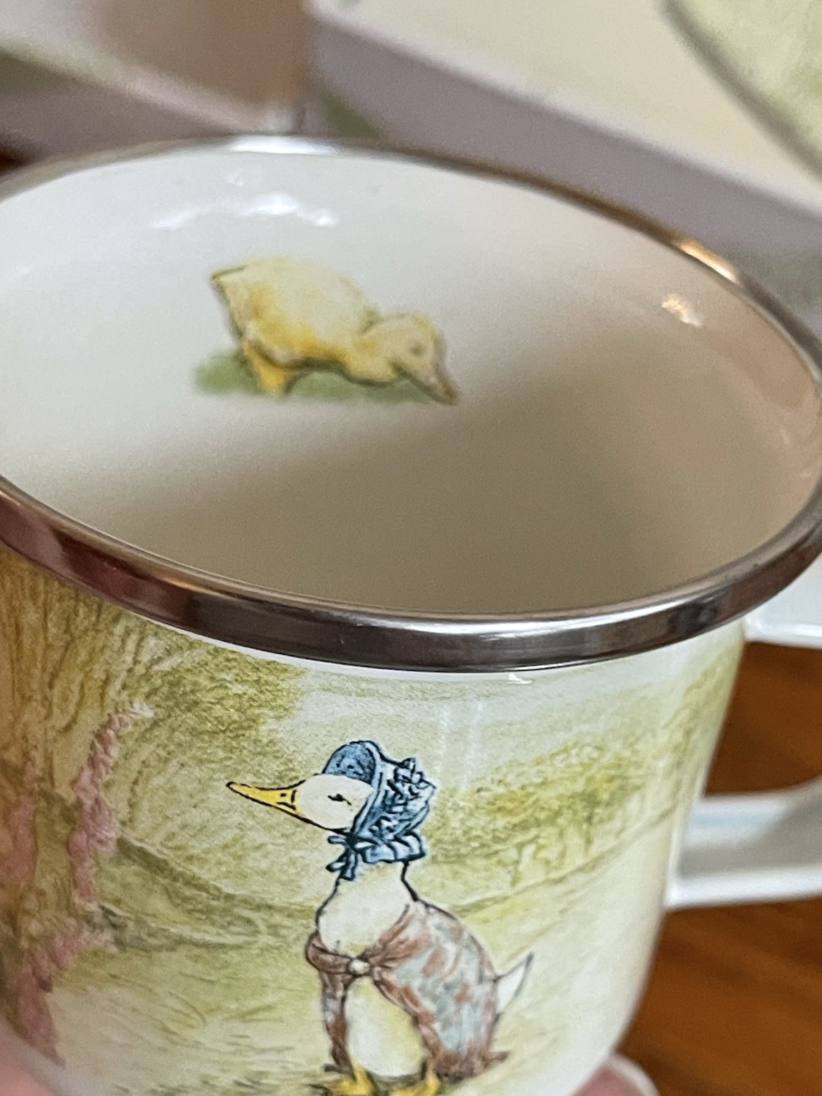 Golden Rabbit Enamelware – Jemima, Beatrix Potter, 3-piece Feeding Set