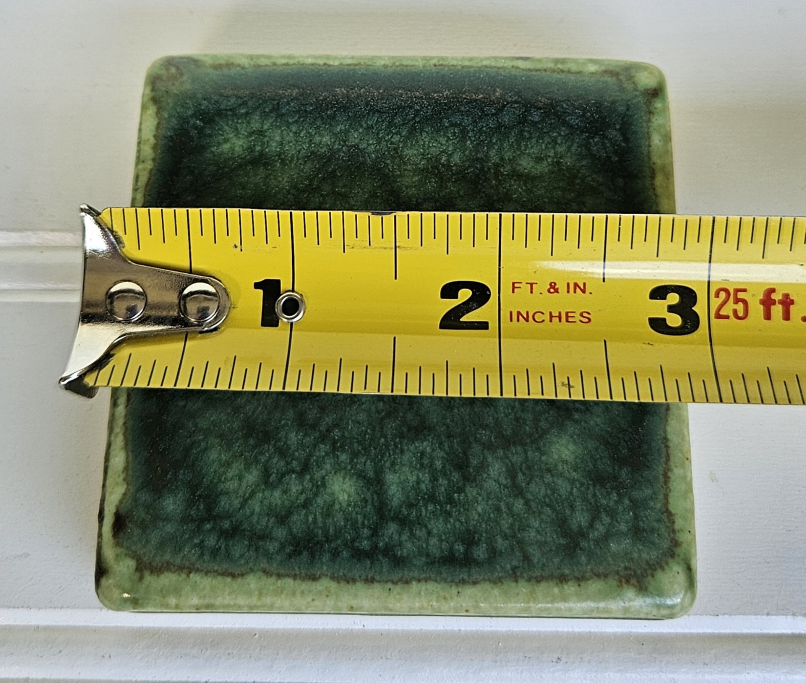 Motawi Tileworks Green Tile Ann Arbor Michigan 3×3 T-17