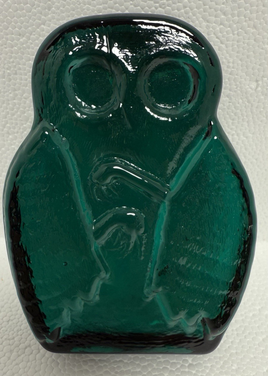 Blenko Glass Cryptid Critter 2523C – Mothman – Cerulean