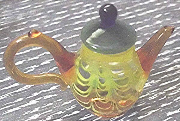 LENOX TEA FOR THREE MINIATURE ART GLASS TEA POTS SET OF 3 MINT NIB