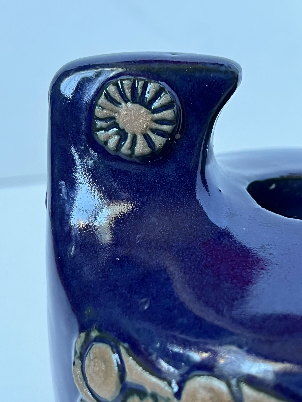 Vintage Lisa Larson Bird Candle Holder in blue Gustavsberg studio work Sweden