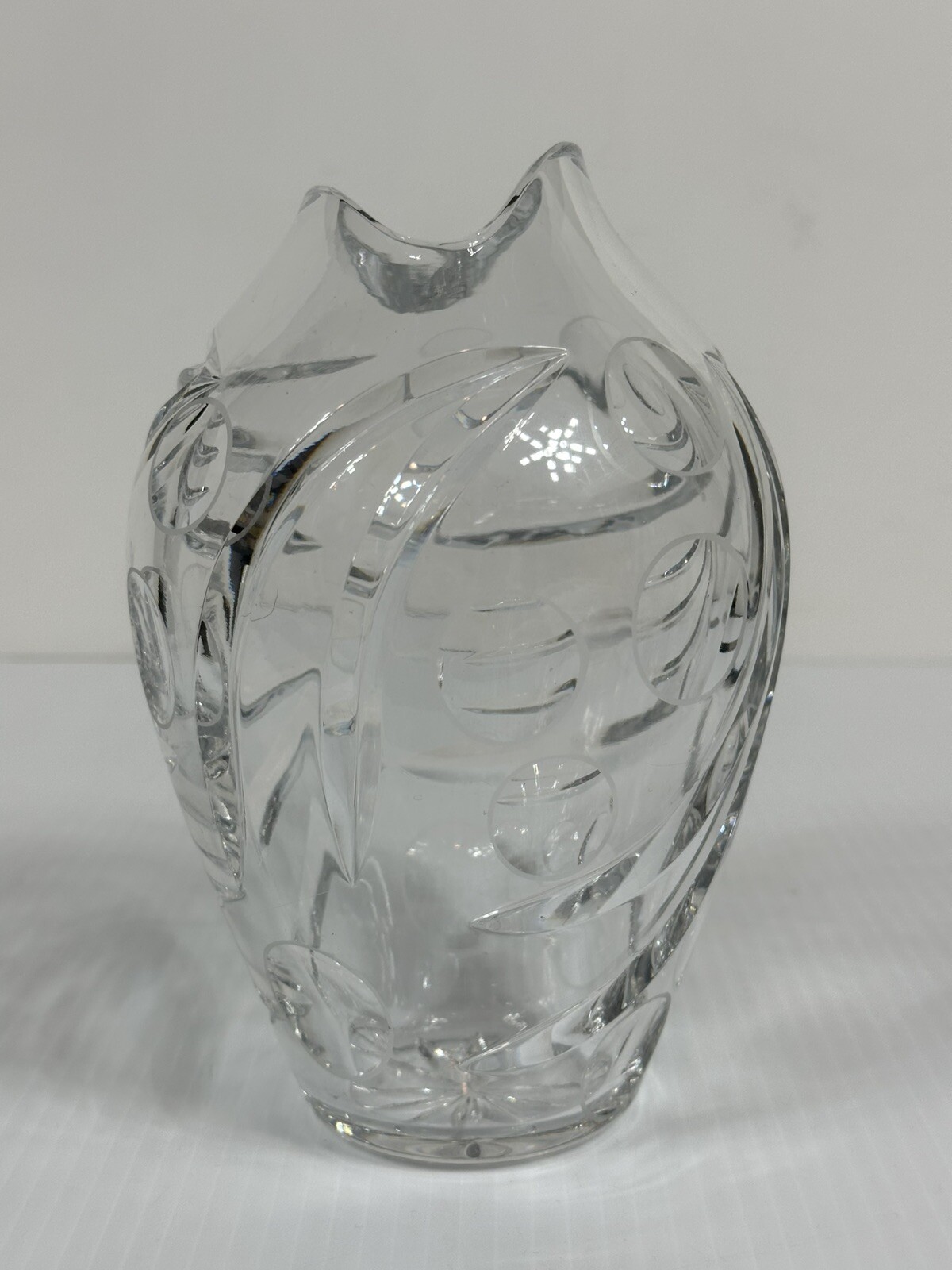 Vintage WMF Crystal Fish Vase Erich Jachmann 1960’s Mid Century Modern