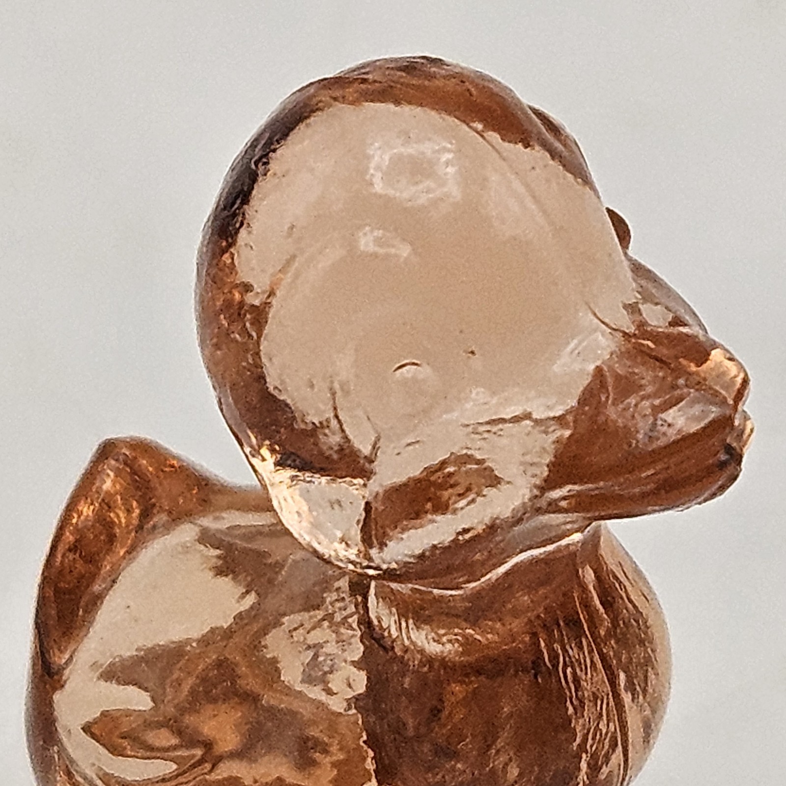 Boyds Glass ~ Debbie Duck Duckling ~ Light Rose
