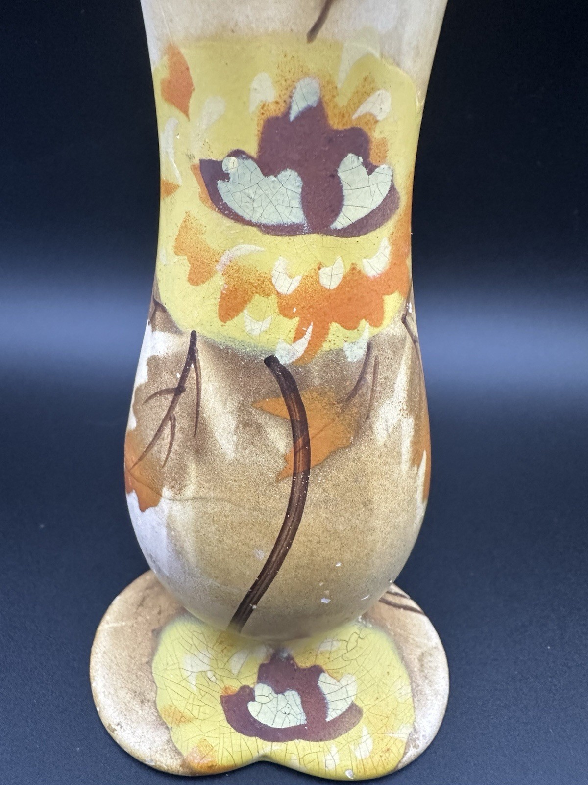 Antique Vase Vintage Royal Crown Pottery Vase Made in England Mid 20th Century