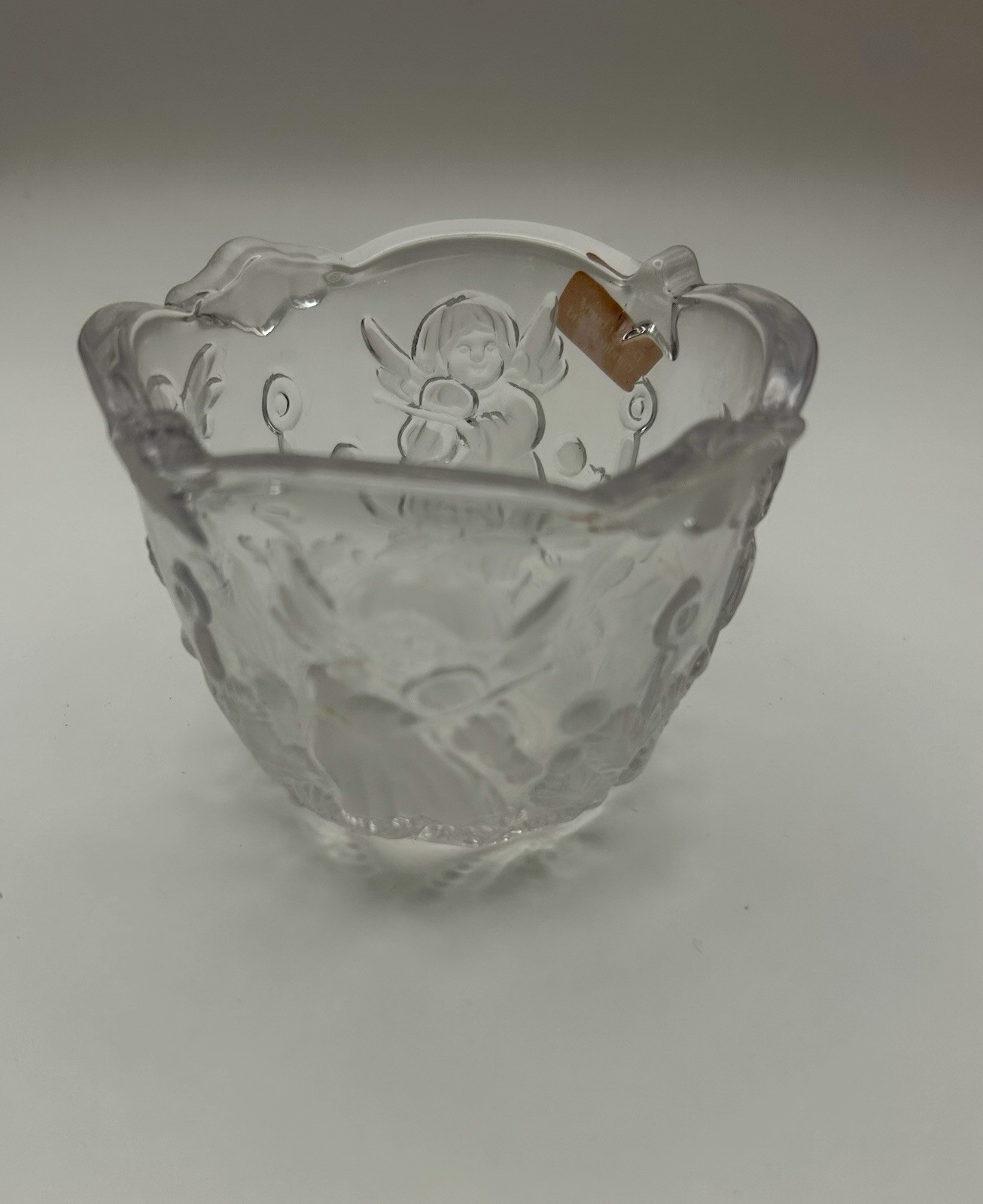Mikasa Angel Holiday Lights Glass Votive Candle Holder WY835/610 Christmas NEW