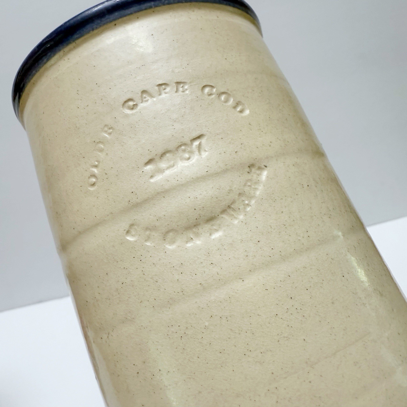 Vintage 1987 Olde Cape Cod Stoneware Pottery Blueberry Vase