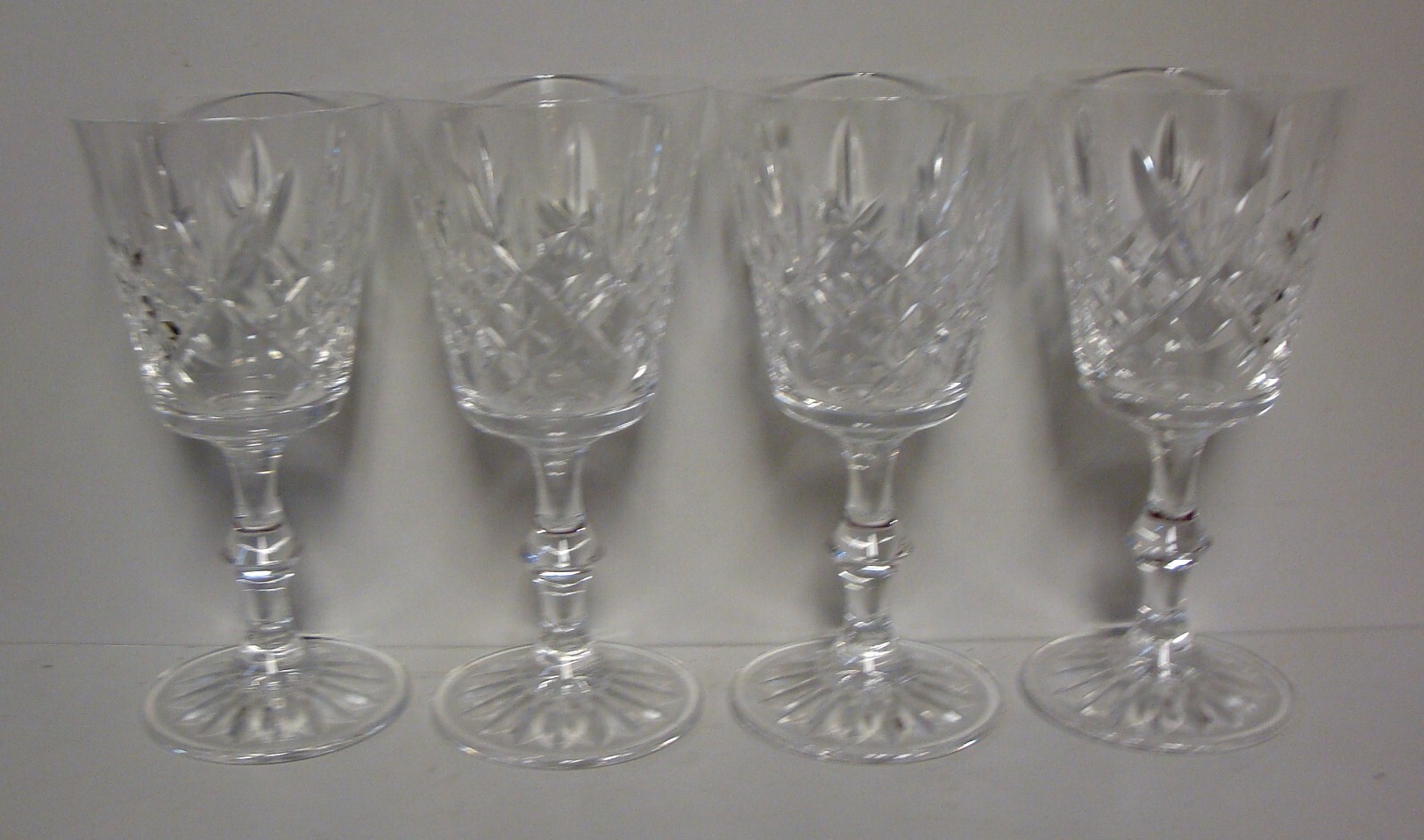 Edinburgh LOMOND (SQUARE BOWL) Claret Wine Glasses SOLD IN SET OF FOUR