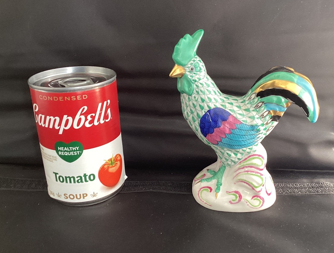 Herend Rooster Green Fishnet Herend