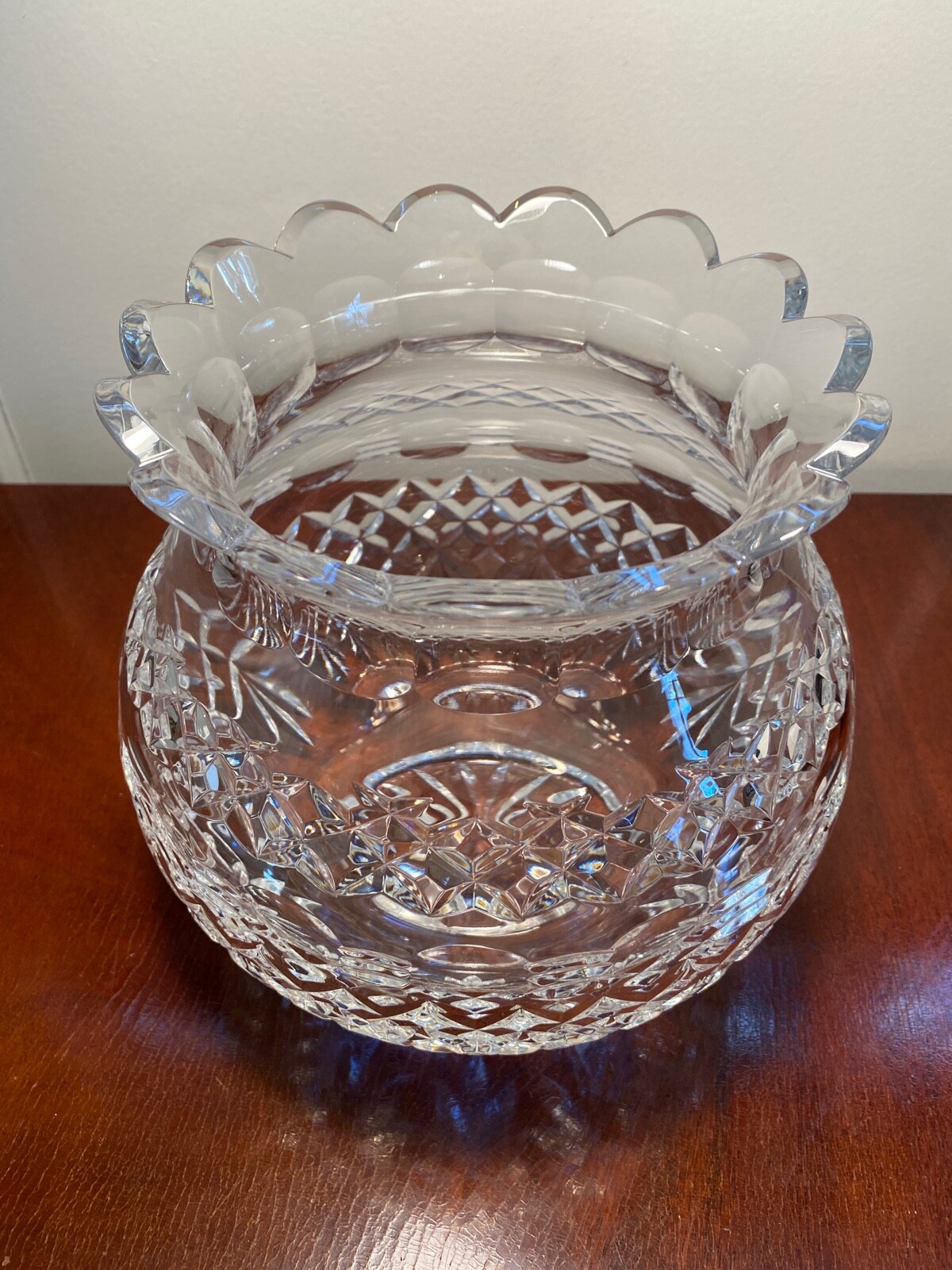 Signed WATERFORD CRYSTAL American Heritage Martha Washington Unity Bowl Vase