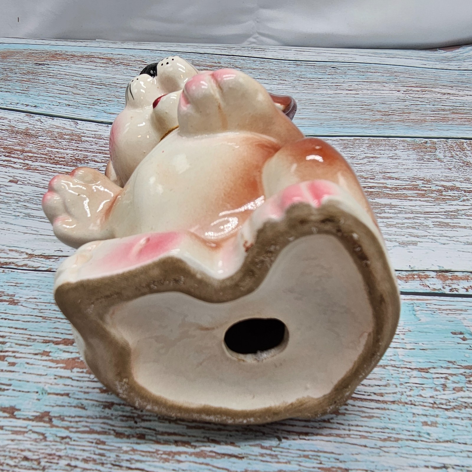 Kitsch Puppy Dog Figurine Vintage Ceramic Japan 1960s Kawaii Anthropomorphic