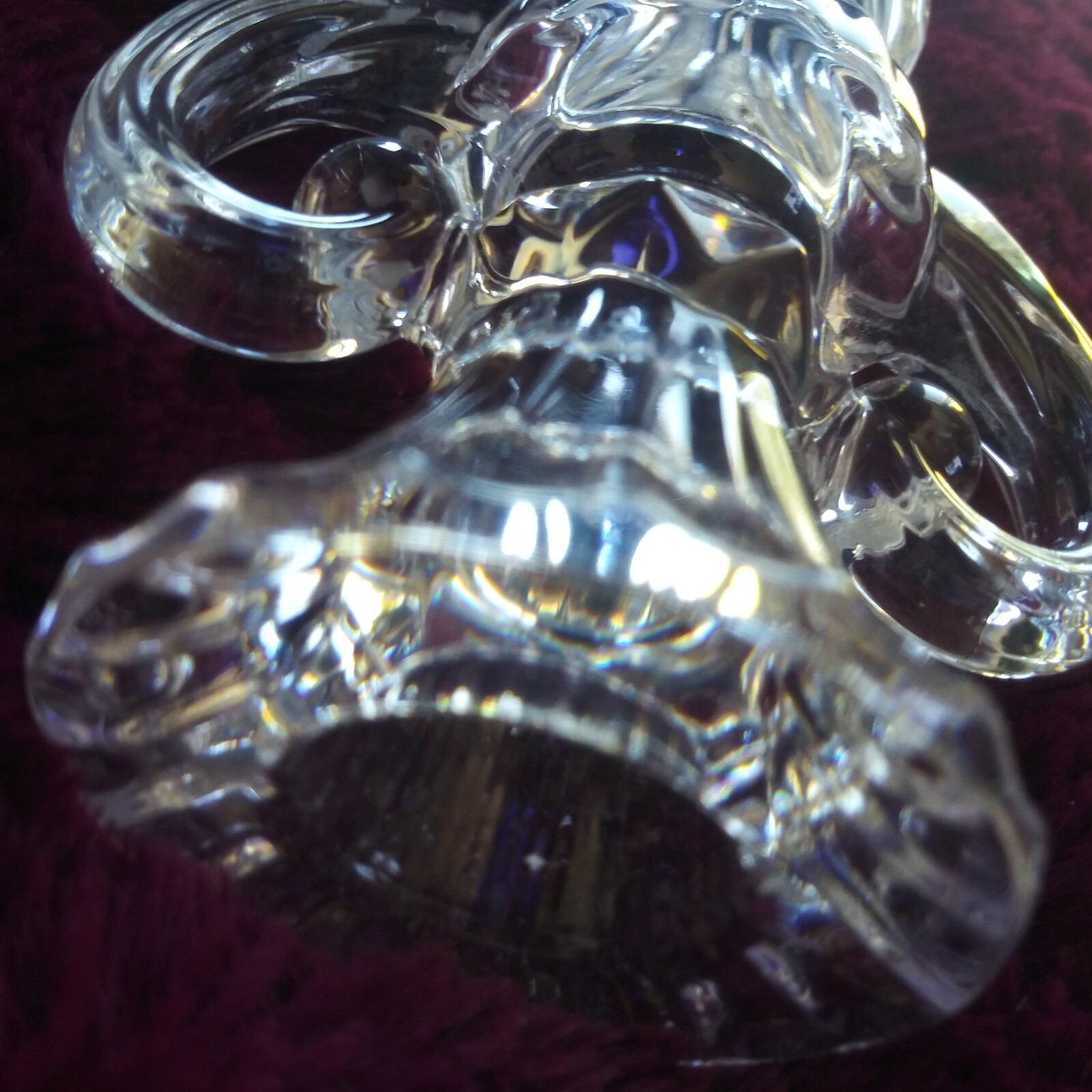 Heavy 8 1/2″ LEAD CRYSTAL CANDLESTICK QUALITY CANDLE HOLDER Holiday