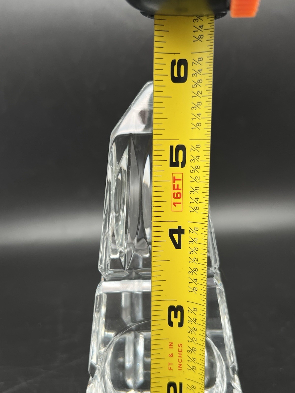 Vintage Waterford Ireland Crystal Obelisk Pyramid Paperweight 5.75” Tall 2001
